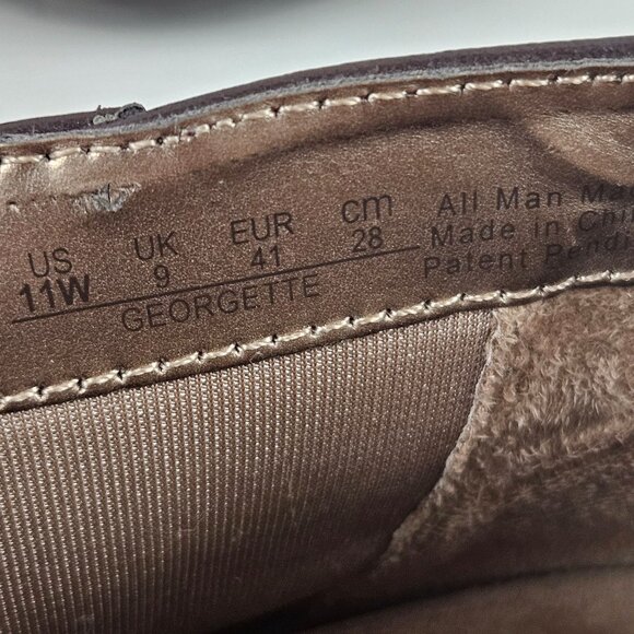 Life Stride Ankle Boots Womens Size 11W Georgette Brown Faux Leather Booties - Picture 8 of 9